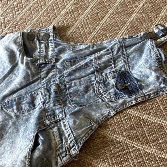 Vanilla Star Gray Acid Wash Denim Overalls - Picture 4 of 7